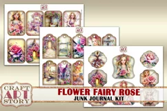 Flower Fairy Collage Junk Journal Kit Rose 24 pages Product Image 7