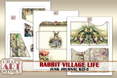 Vintage Bunny Collage Junk Journal Kit-3 Rabbit village life Product Image 7
