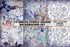 Kit Backgrounds Collage 18 Sheets PURPLE GRANGE Product Image 5