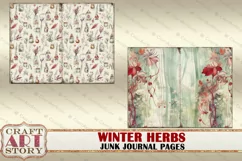 Winter Herbs fantasy Junk Journal Pages,fairies printables Product Image 7