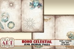 Boho Celestial Junk Journal pages,Astrology and Astronomy Product Image 7