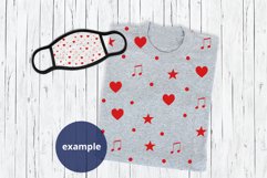 Gray Folded T-shirt & Black Edge Face Mask Mockup Product Image 2