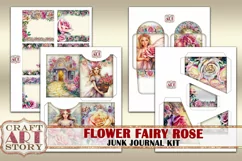 Flower Fairy Collage Junk Journal Kit Rose 24 pages Product Image 8