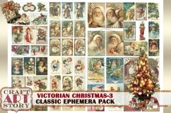 Vintage Victorian Christmas Ephemera Pack-3,Santa images Product Image 8