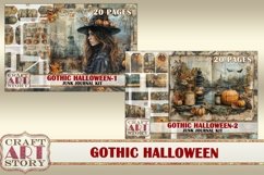 Vintage Gothic Halloween junk journal kit-2,ephemera Product Image 8