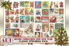 Retro Christmas Ephemera Pack,1950s papers,retro card Product Image 8