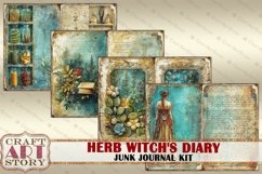 Vintage Herb Witch&#039;s Diary Junk Journal Pages-3,scrapbook Product Image 8