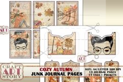 Cozy Autumn Junk Journal Collage Pages,digital kit Product Image 2