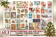 Retro Christmas Ephemera Pack-2,1950s papers,retro card Product Image 8