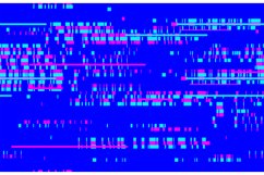 Futuristic neon glitch seamless pattern. TV pixel noise Product Image 1