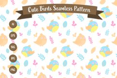 Cartoon Birds Seamless Pattern Product Image 1