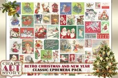 Retro Christmas Ephemera Pack,1950s papers,retro card Product Image 9