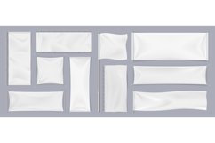 Textile banners. Realistic white blank flags, horizontal and Product Image 1