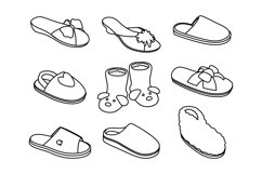 Slippers sketches set Product Image 1