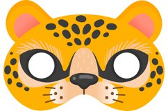 Cheetah animal mask. Photo booth prop booth props costume Product Image 1