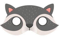 Raccoon animal mask. Photo booth prop booth props costume Product Image 1