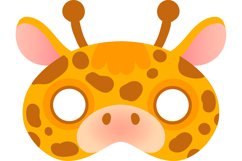 Giraffe animal mask. Photo booth prop booth props costume Product Image 1