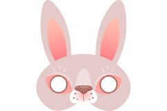 Rabbit animal mask. Photo booth prop hare props costume Product Image 1