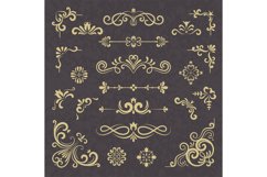 Vintage ornament. Borders dividers ornate victorian style fl Product Image 1