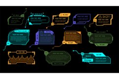 HUD game elements. Luminescent futuristic interface elements Product Image 1