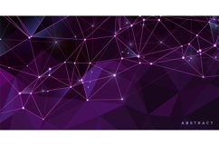 Polygonal banner. Abstract grid, triangular modern digital b Product Image 1