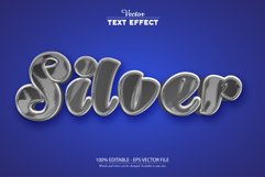 Silver text effect, editable grey text style Product Image 1
