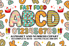 FAST FOOD Alphabet PNG Kids Classroom Sublimation Product Image 1