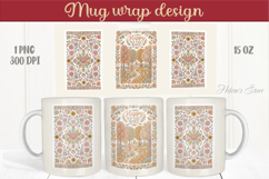 Happy fall mug wrap design png| Cute gold pumpkin Product Image 1