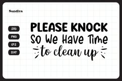 Funny Doormat Quotes SVG | Please Knock Product Image 3