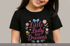 Little Lady Big Dreams SVG Inspirational Design for Girls Product Image 1