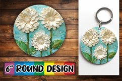 3D Floral Radiance: Circle Design PNG Sublimation Product Image 1