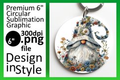 Cheerful Gnome Sublimation Circle Options Product Image 1