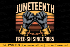 Juneteenth Free-ish since 1865 Svg | Svg Cut Files Product Image 1