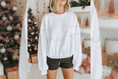 White Christmas Sweatshirt Mockup Product Image 3