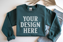 Heather Sport Gildan 18000 Folded Flat Lay Mockups Product Image 1