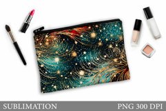 Abstraction Makeup Bag Design. Abstraction Sublimation Product Image 1