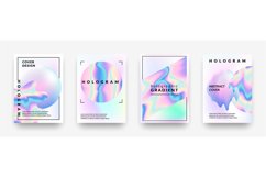 Holographic posters. Gradient minimal iridescent foil graphi Product Image 1