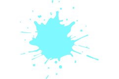 Color paint splatter. Spray paint blot element Product Image 1