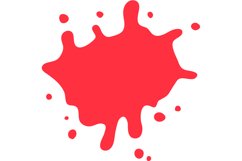 Color paint splatter. Spray paint blot element Product Image 1