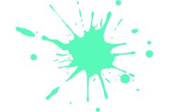 Color paint splatter. Spray paint blot element Product Image 1