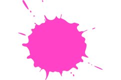 Color paint splatter. Spray paint blot element Product Image 1
