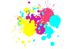 Color paint splatter. Spray paint blot element Product Image 1