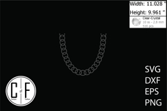 Chain Necklace Rhinestone Template Product Image 1