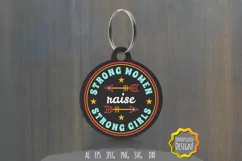 Strong Women Raise Strong Girls Hand Lettering SVG Product Image 2