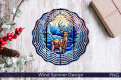 Stained Glass Deer Wind Spinner | Winter Holidays Design Product Image 1