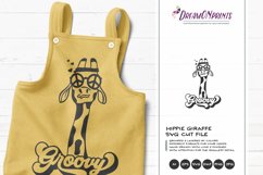 Giraffe Hippie SVG | Groovy SVG | Funny Giraffe SVG Product Image 1