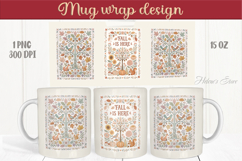 Fall is here mug wrap design png| Cute autumn forest Product Image 1
