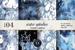 Blue Water Splash Texture | Liquid Abstract Background Product Image 1