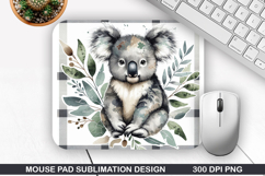 Koala Mouse Pad Sublimation, Animals Mouse Pad PNG Design Product Image 1