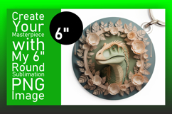 Trendy Round Design for Car Coasters , Cute Dino Product Image 1